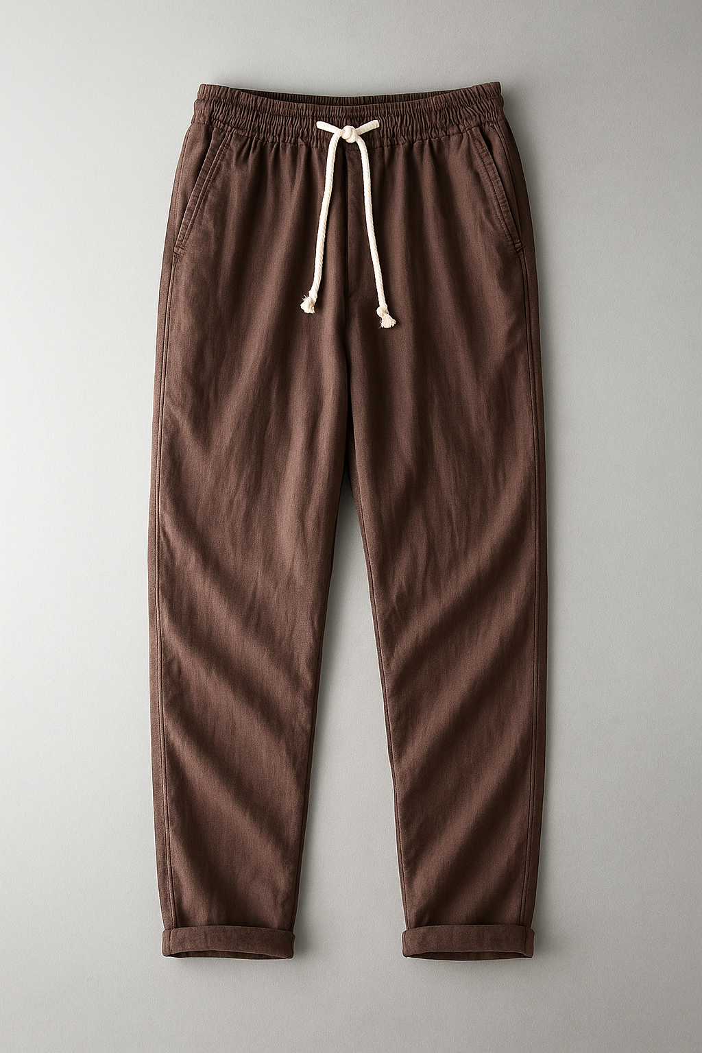 NOUVEAU RICHE Herren Baumwolle Hose Slim Fit Atmungsaktiv Braun