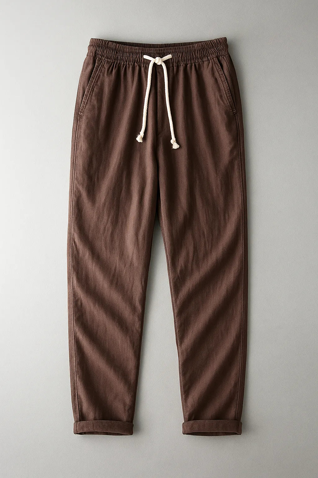 NOUVEAU RICHE Herren Baumwolle Hose Slim Fit Atmungsaktiv Braun