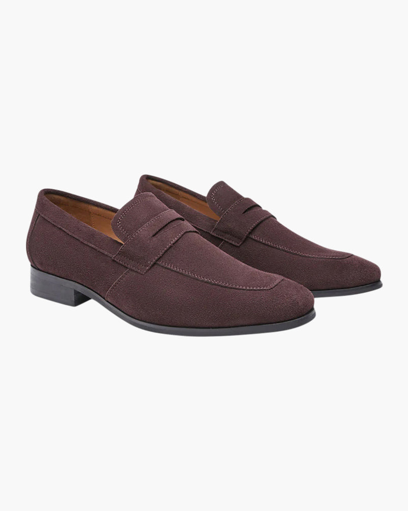 NOUVEAU RICHE Herren Loafer Wildleder Komfort Slip-On Schuhe Braun