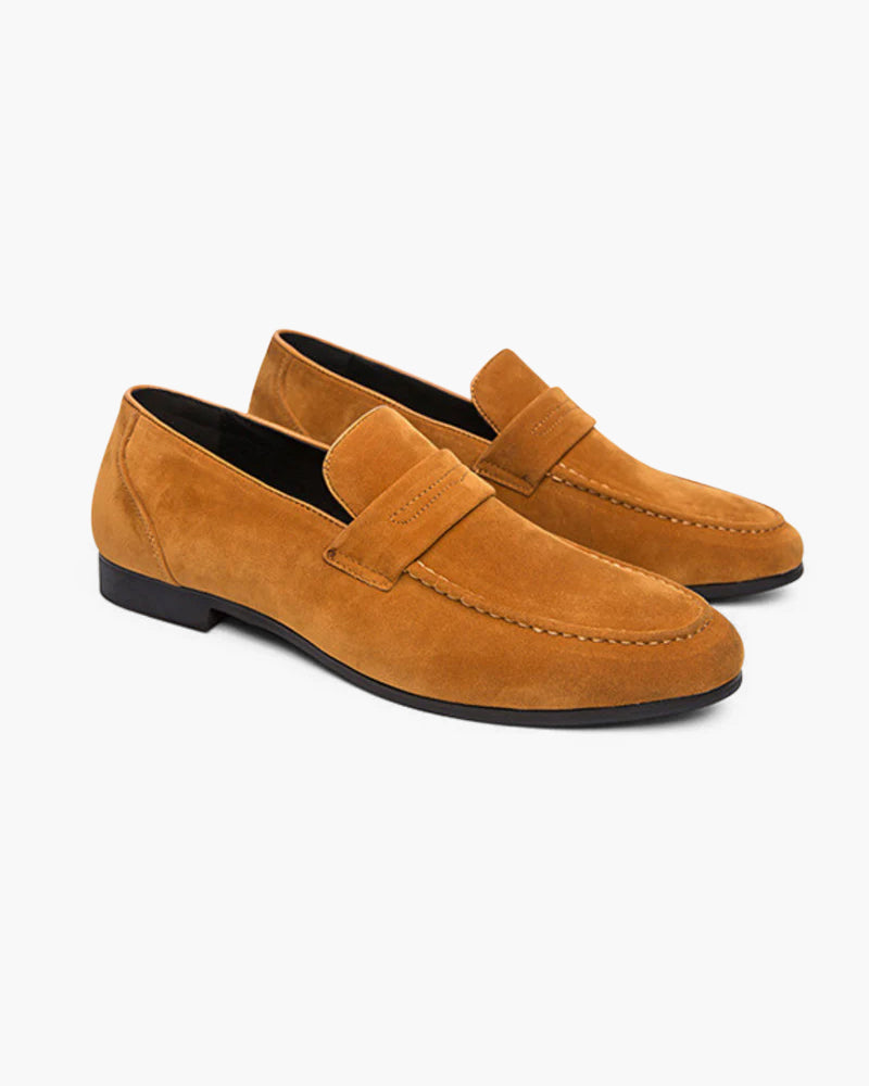 NOUVEAU RICHE Herren Loafer Wildleder Komfort Slip-On Schuhe Karamell
