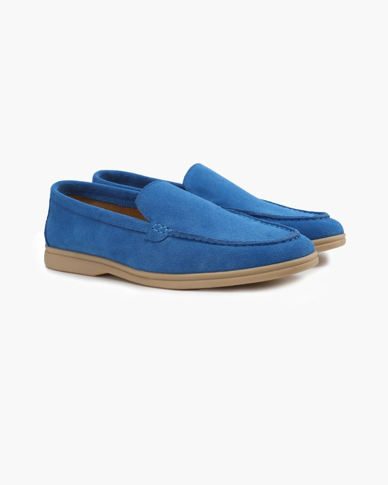 NOUVEAU RICHE Herren Loafer Wildleder Mokassins für Herren Blau