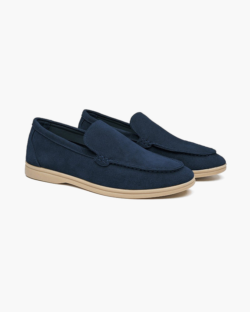 NOUVEAU RICHE Herren Loafer Wildleder Mokassins für Herren Marineblau