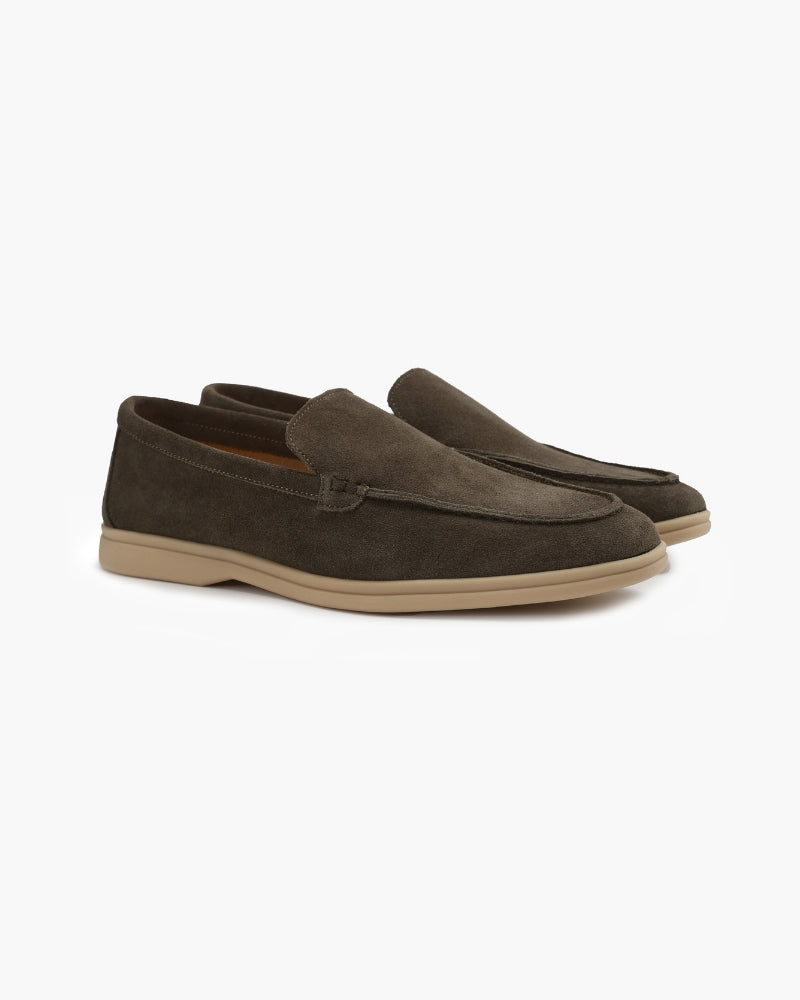 NOUVEAU RICHE Herren Loafer Wildleder Mokassins für Herren Braun