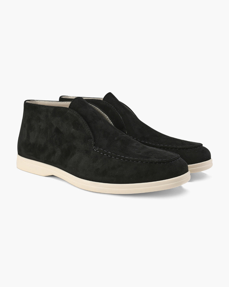 NOUVEAU RICHE Herren Loafers Wildleder Elegante Slip-Ons Schwarz