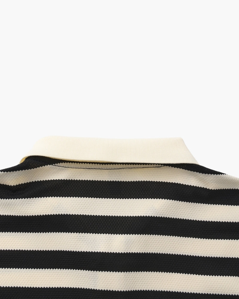 NOUVEAU RICHE Herren Polohemd Baumwolle Gestreift Relaxed Fit