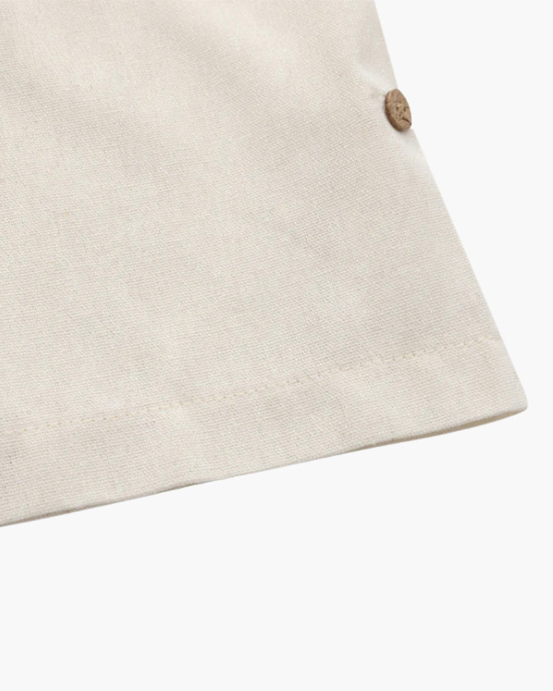 NOUVEAU RICHE Herren Polohemd Leinen Beige
