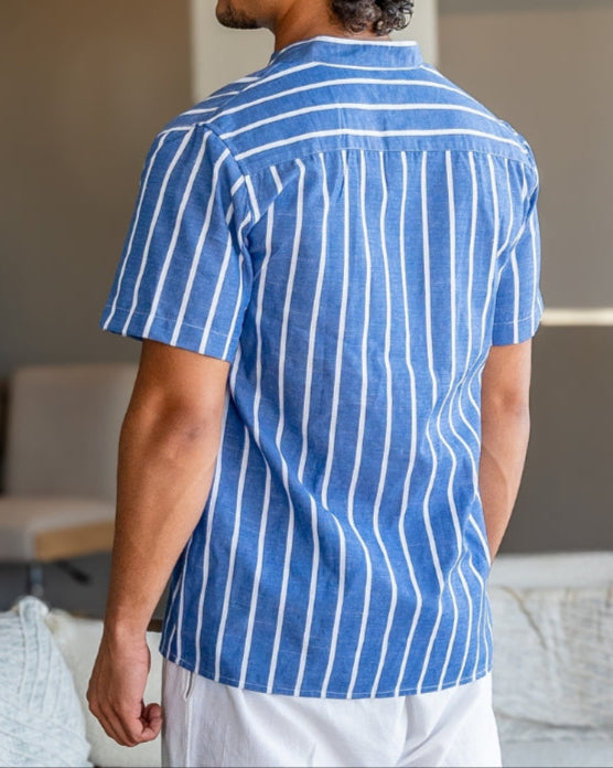 NOUVEAU RICHE Herren Poloshirt Bio-Baumwolle Segler-Stil Navy