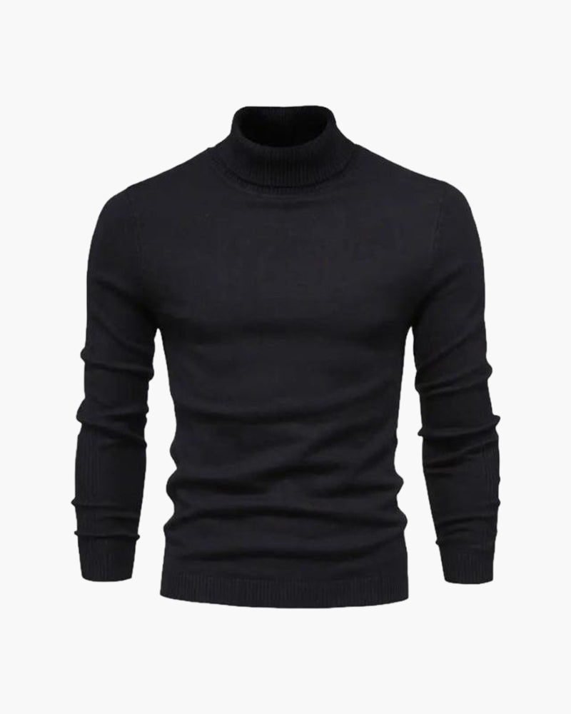 NOUVEAU RICHE Herren Rollkragen Pullover Atmungsaktiv Schwarz