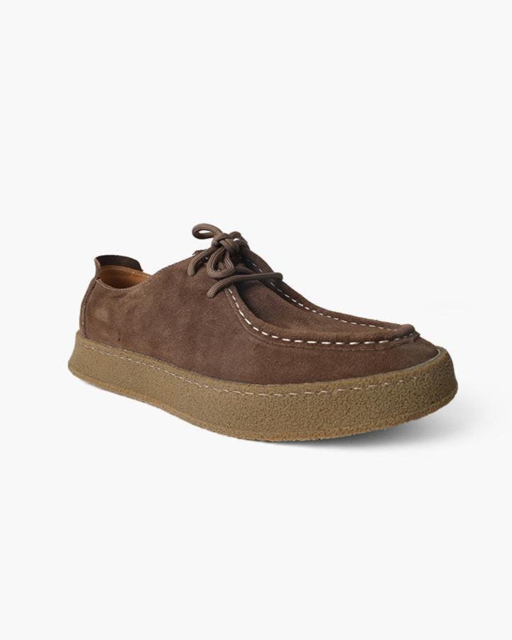 NOUVEAU RICHE Herren Schuhe Wildleder Slipper mit Gummisohle Braun