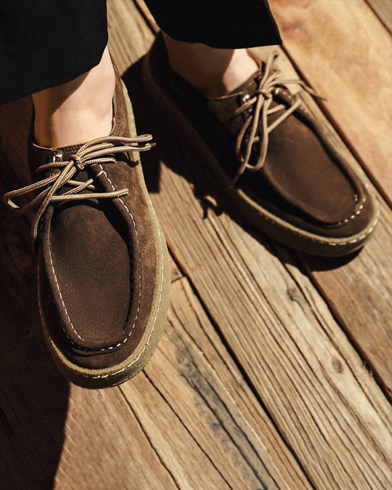 NOUVEAU RICHE Herren Schuhe Wildleder Slipper mit Gummisohle