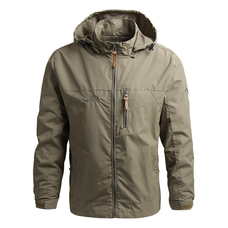 NOUVEAU RICHE Herren Zeitlose Softshelljacke Wasser- und Winddicht Schutz Khaki