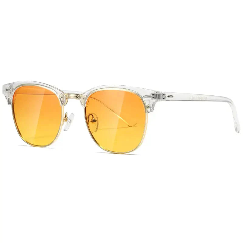 NOUVEAU RICHE Herren Sonnenbrille Piloten Polarisiert Komposit Gelb