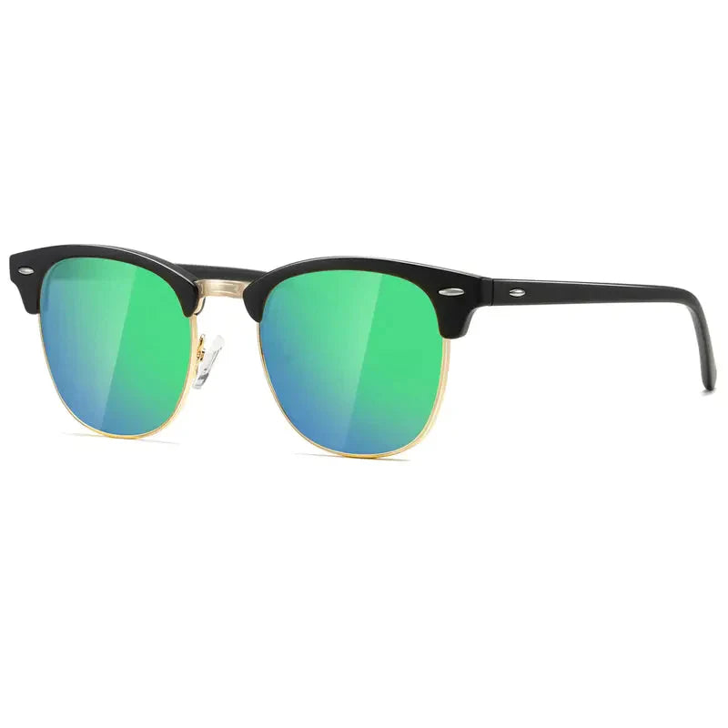 NOUVEAU RICHE Herren Sonnenbrille Piloten Polarisiert Komposit Grün