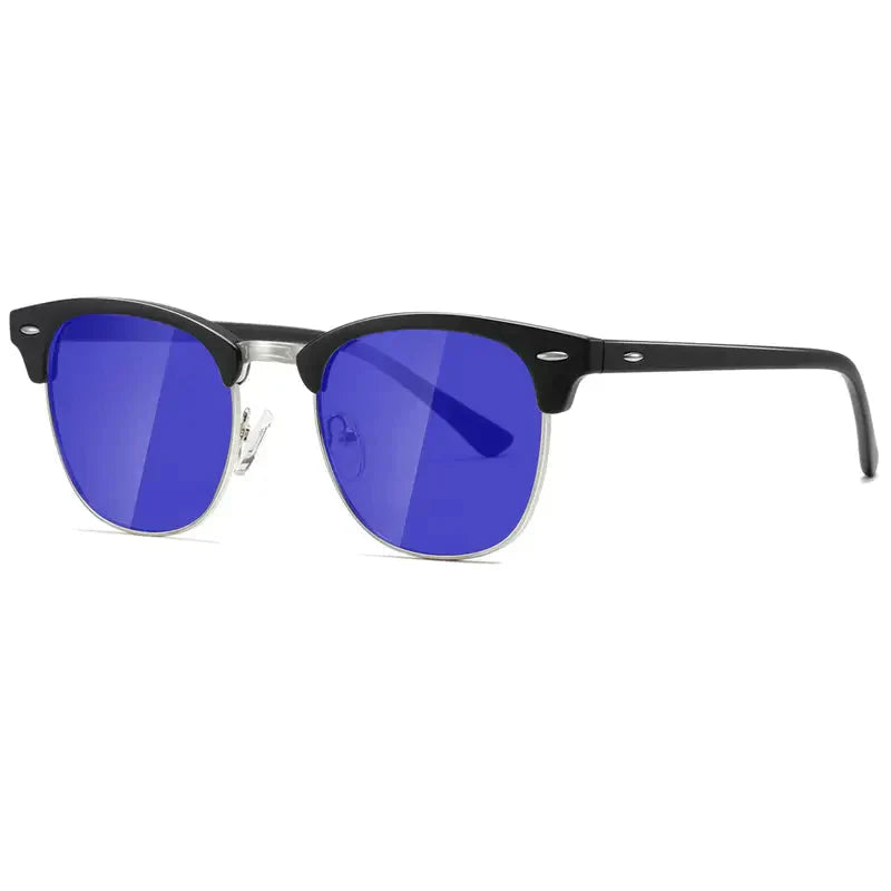 NOUVEAU RICHE Herren Sonnenbrille Piloten Polarisiert Komposit Blau