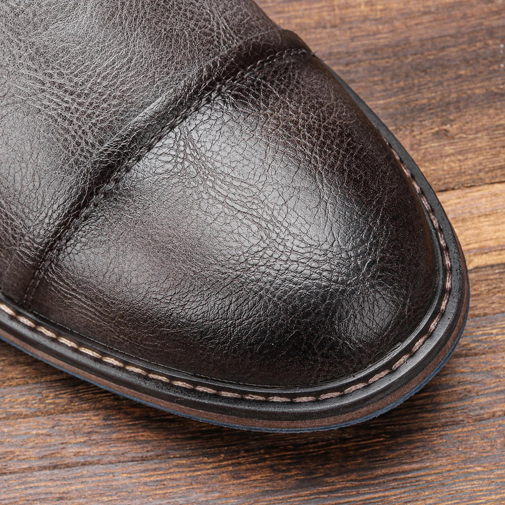 NOUVEAU RICHE Herren Stiefeletten PU-Leder Rutschfeste Sohle