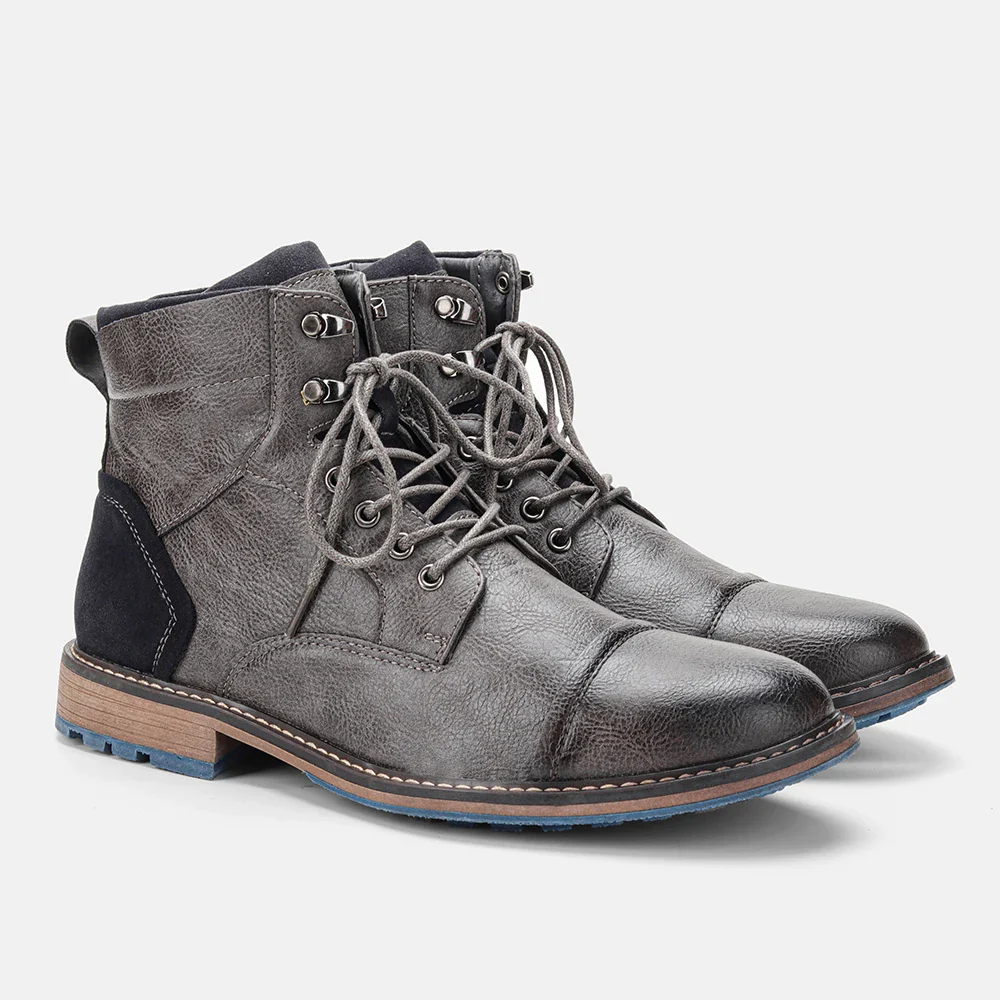 NOUVEAU RICHE Herren Stiefeletten PU-Leder Rutschfeste Sohle
