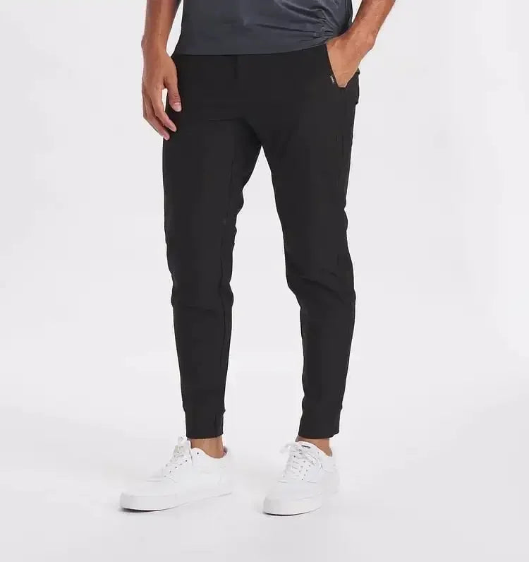 NOUVEAU RICHE Herren Stretchhose Polyester Bequem Casual Schwarz