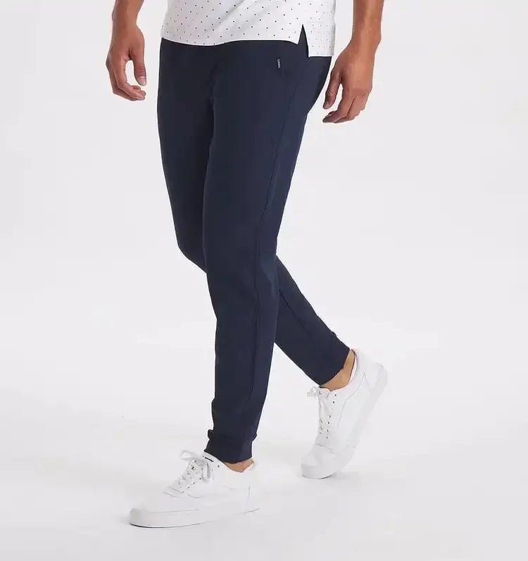 NOUVEAU RICHE Herren Stretchhose Polyester Bequem Casual Dunkelblau