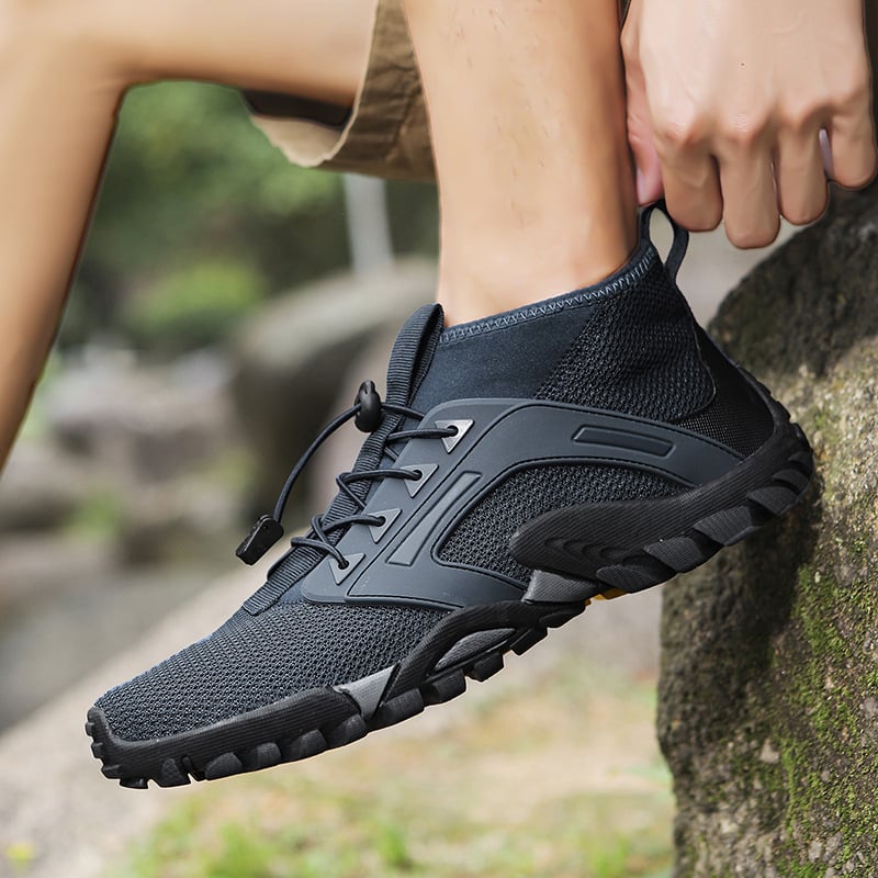 NOUVEAU RICHE Herren Mid-Top Wanderschuhe – Rutschfeste Gummisohle & Outdoor