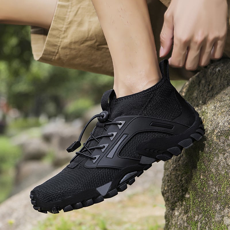 NOUVEAU RICHE Herren Mid-Top Wanderschuhe – Rutschfeste Gummisohle & Outdoor