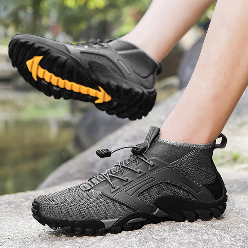 NOUVEAU RICHE Herren Mid-Top Wanderschuhe – Rutschfeste Gummisohle & Outdoor
