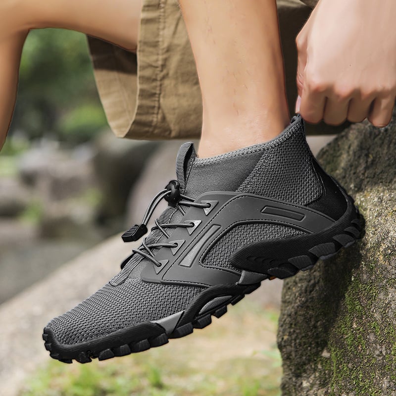 NOUVEAU RICHE Herren Mid-Top Wanderschuhe – Rutschfeste Gummisohle & Outdoor