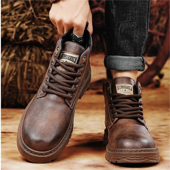 NOUVEAU RICHE Herren Winterschuhe Wasserdicht Warm Synthetisches Leder