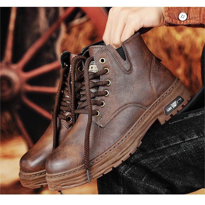 NOUVEAU RICHE Herren Winterschuhe Wasserdicht Warm Synthetisches Leder