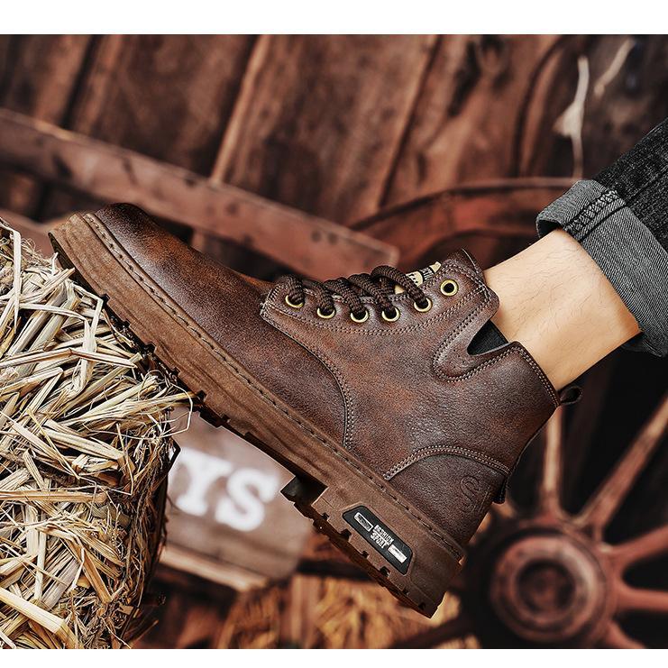 NOUVEAU RICHE Herren Winterschuhe Wasserdicht Warm Synthetisches Leder