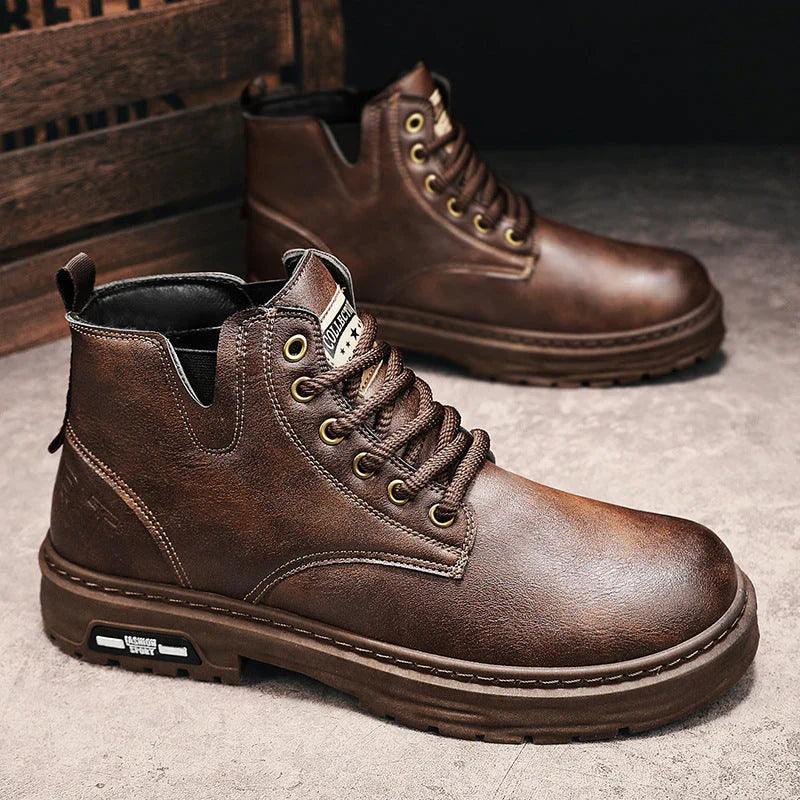 NOUVEAU RICHE Herren Winterschuhe Wasserdicht Warm Synthetisches Leder