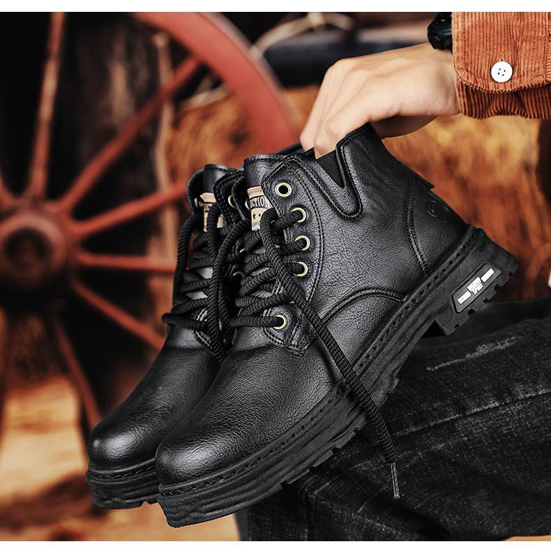 NOUVEAU RICHE Herren Winterschuhe Wasserdicht Warm Synthetisches Leder