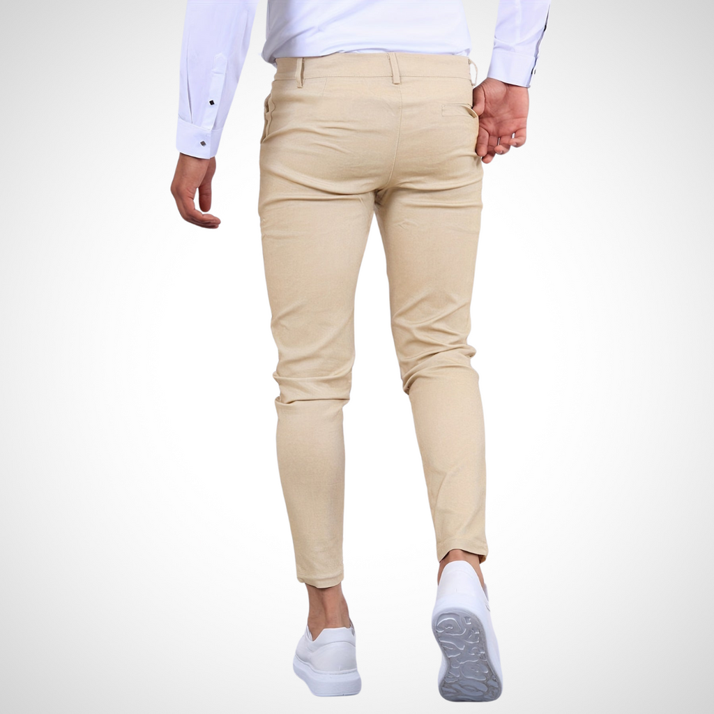 NOUVEAU RICHE Herrenhose Knopfverschluss Reißverschluss Vorne Knöchellang