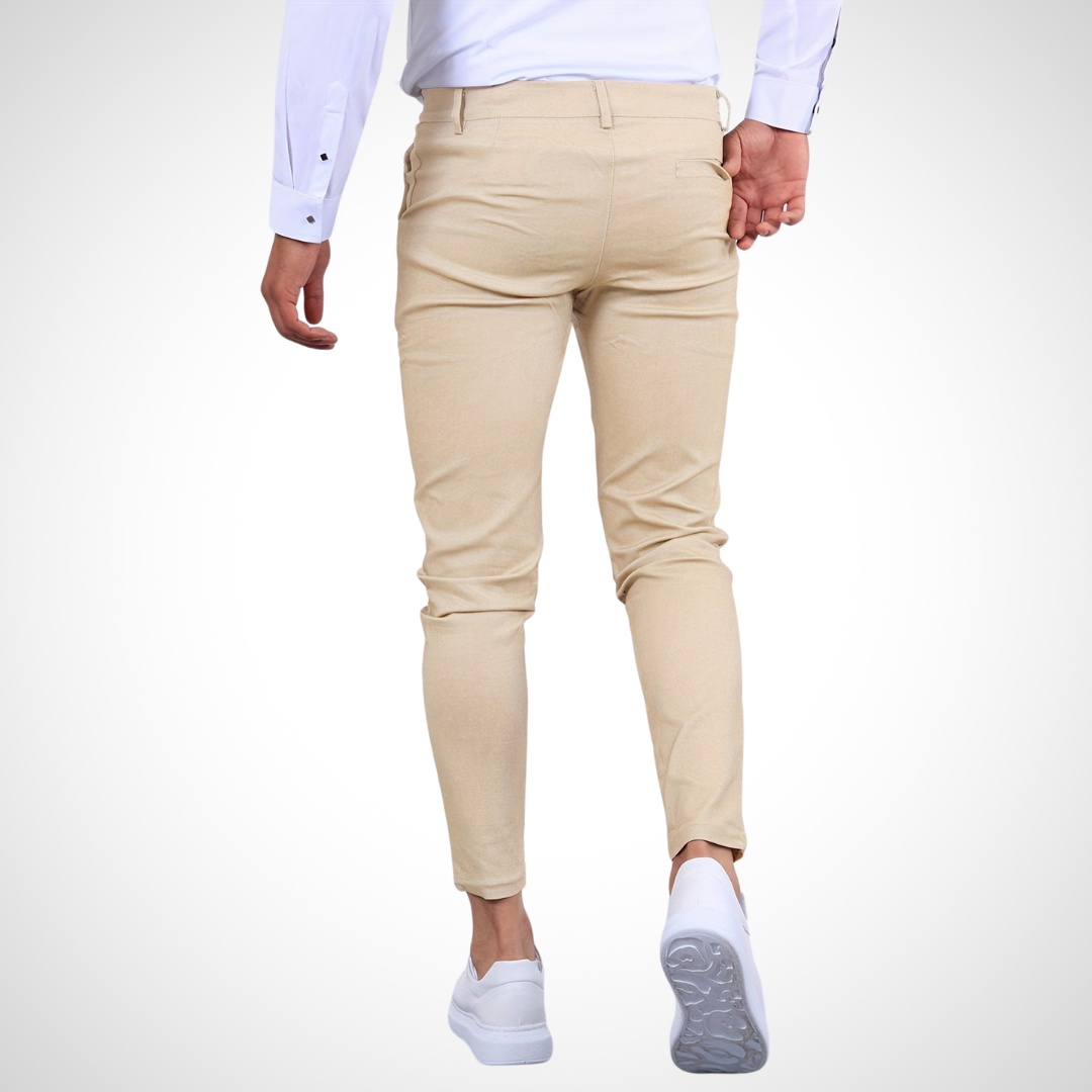 NOUVEAU RICHE Herrenhose Knopfverschluss Reißverschluss Vorne Knöchellang