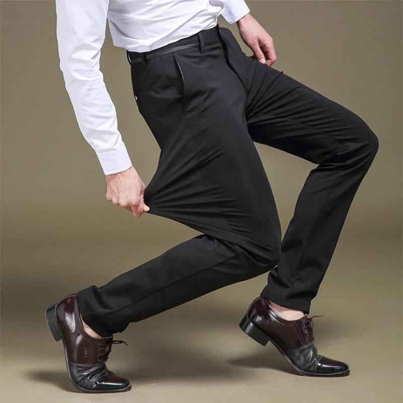NOUVEAU RICHE Herrenhose Slim Fit Polyester Schwarz Blau Grau Khaki Schwarz (6 Stück verfügbar) 29W
