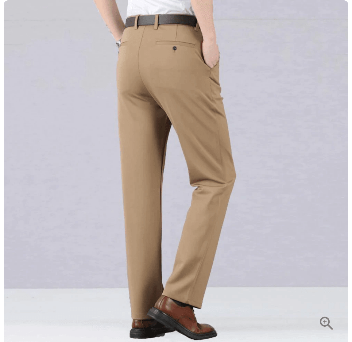 NOUVEAU RICHE Herrenhose Slim Fit Polyester Schwarz Blau Grau Khaki