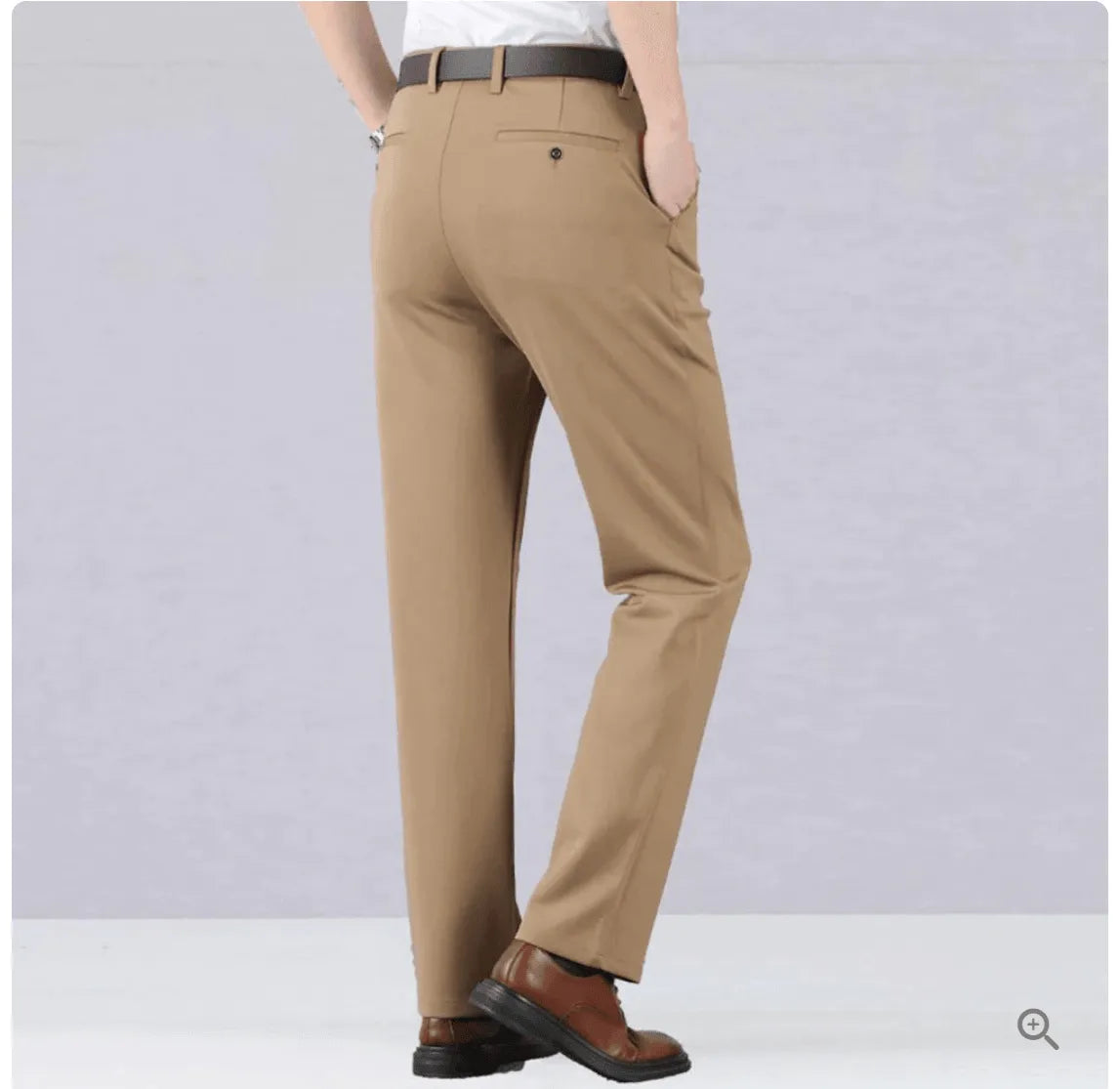 NOUVEAU RICHE Herrenhose Slim Fit Polyester Schwarz Blau Grau Khaki