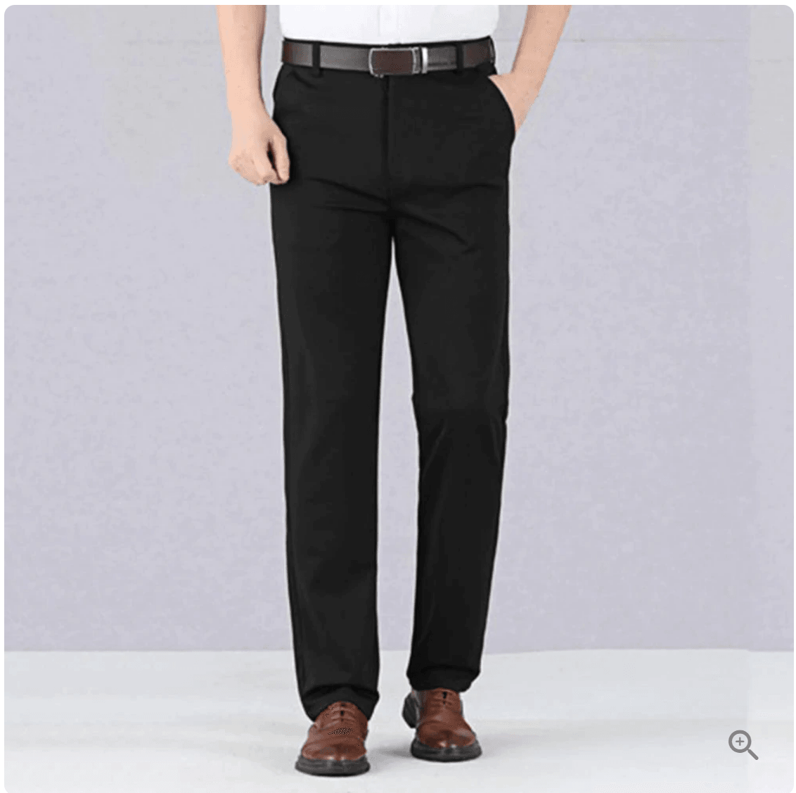 NOUVEAU RICHE Herrenhose Slim Fit Polyester Schwarz Blau Grau Khaki