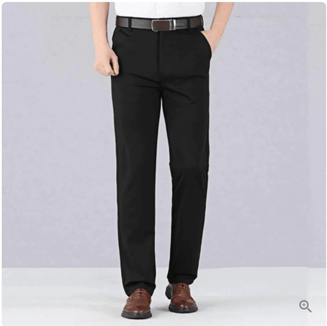 NOUVEAU RICHE Herrenhose Slim Fit Polyester Schwarz Blau Grau Khaki
