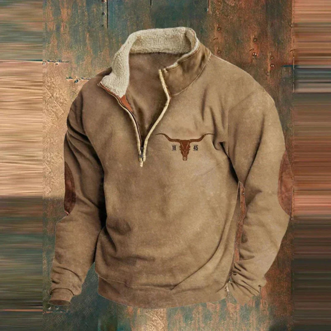 NOUVEAU RICHE Herrenpulli Mit Halbem Reißverschluss Warme Winterkleidung