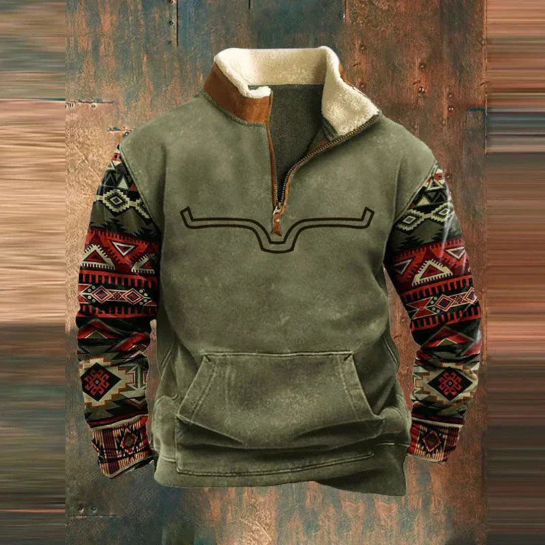 NOUVEAU RICHE Herrenpulli Mit Halbem Reißverschluss Warme Winterkleidung