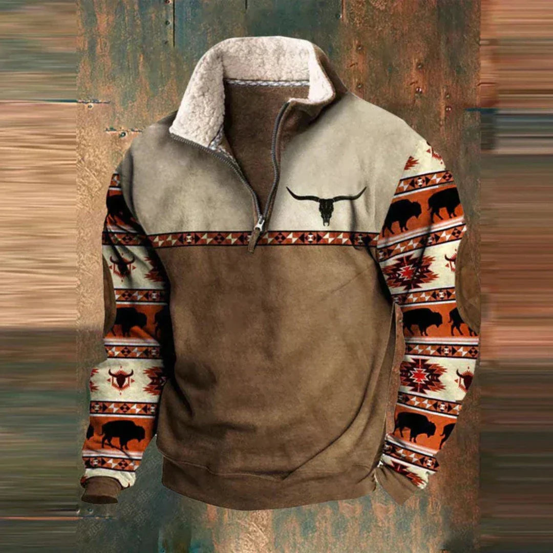 NOUVEAU RICHE Herrenpulli Mit Halbem Reißverschluss Warme Winterkleidung