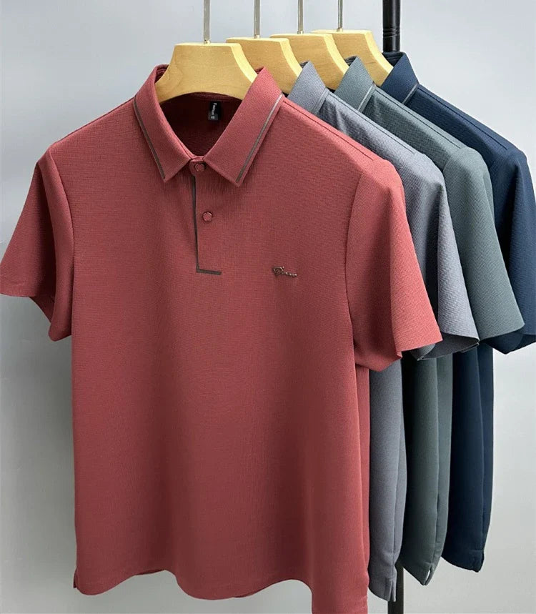 NOUVEAU RICHE Polohemd Herren Kurzarm Luxustyle Sommerfreundlich Design