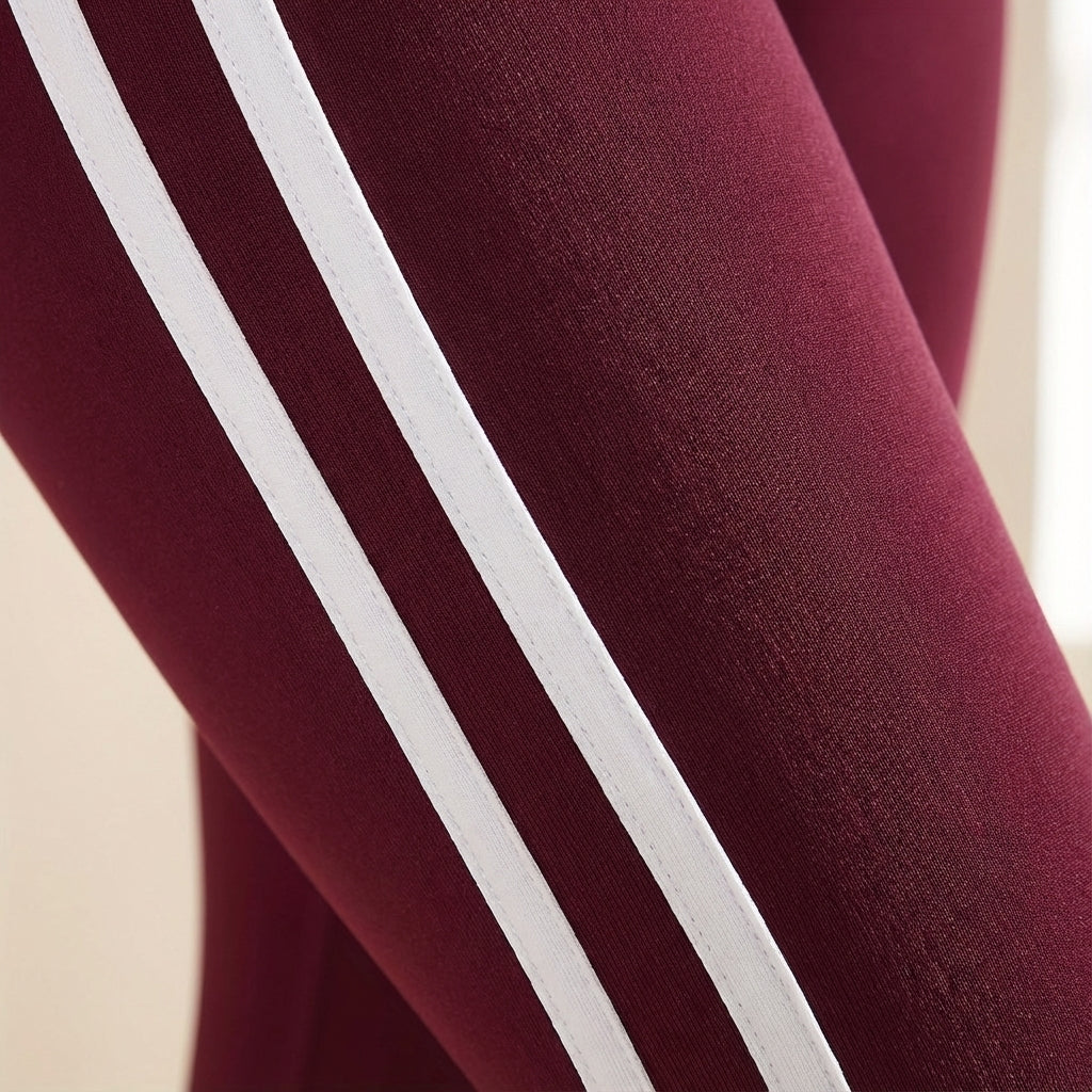 NOUVEAU RICHE Funktionelle Leggings mit hohem Bund – Sportleggings Damen mit Seitenstreifen, Gym & Alltag, 8 Farben, S–XL – Dôre Paige