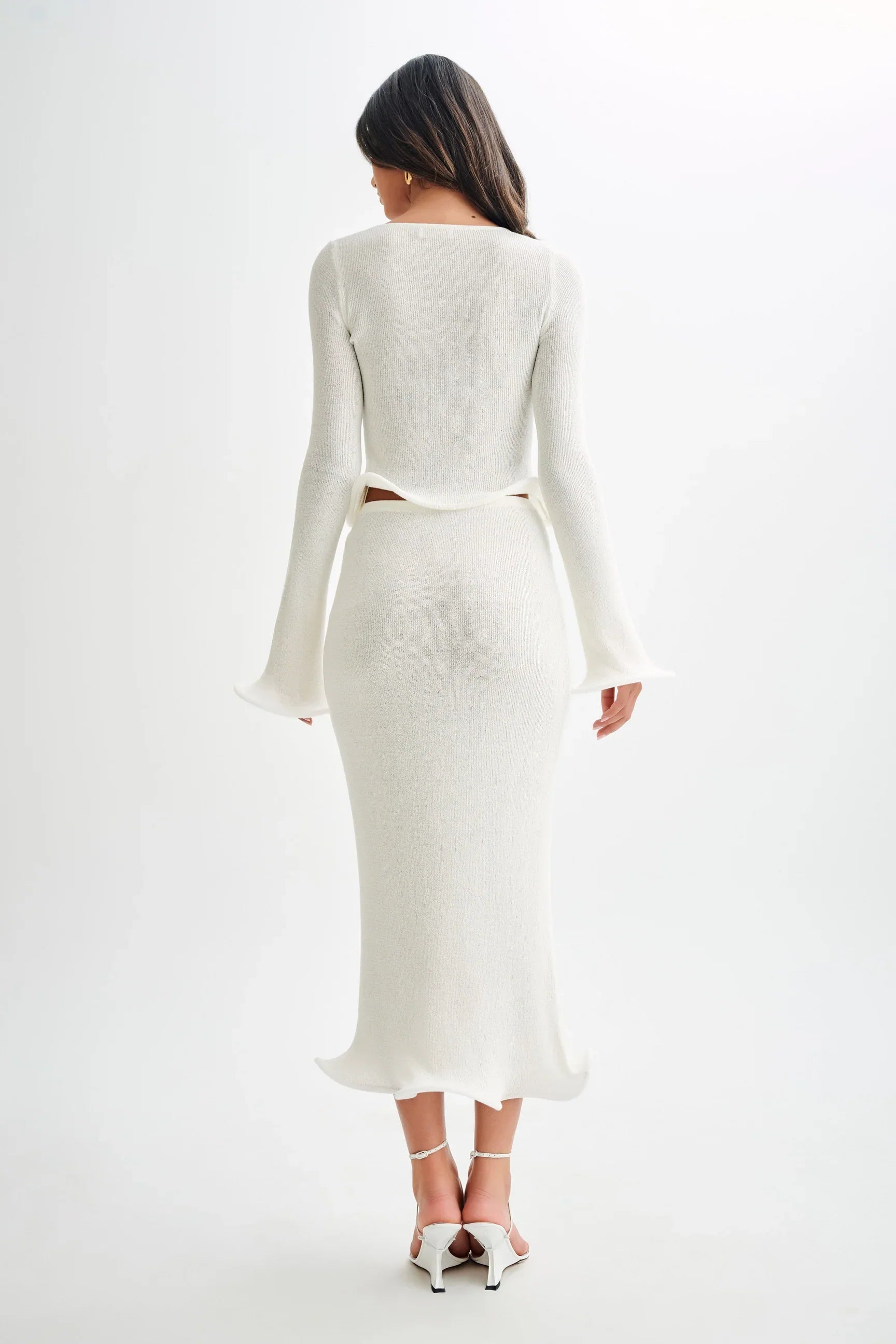 NOUVEAU RICHE Stylisches Strickoberteil und Rockset für Modebewusste Frauen mit Eleganz und Komfort