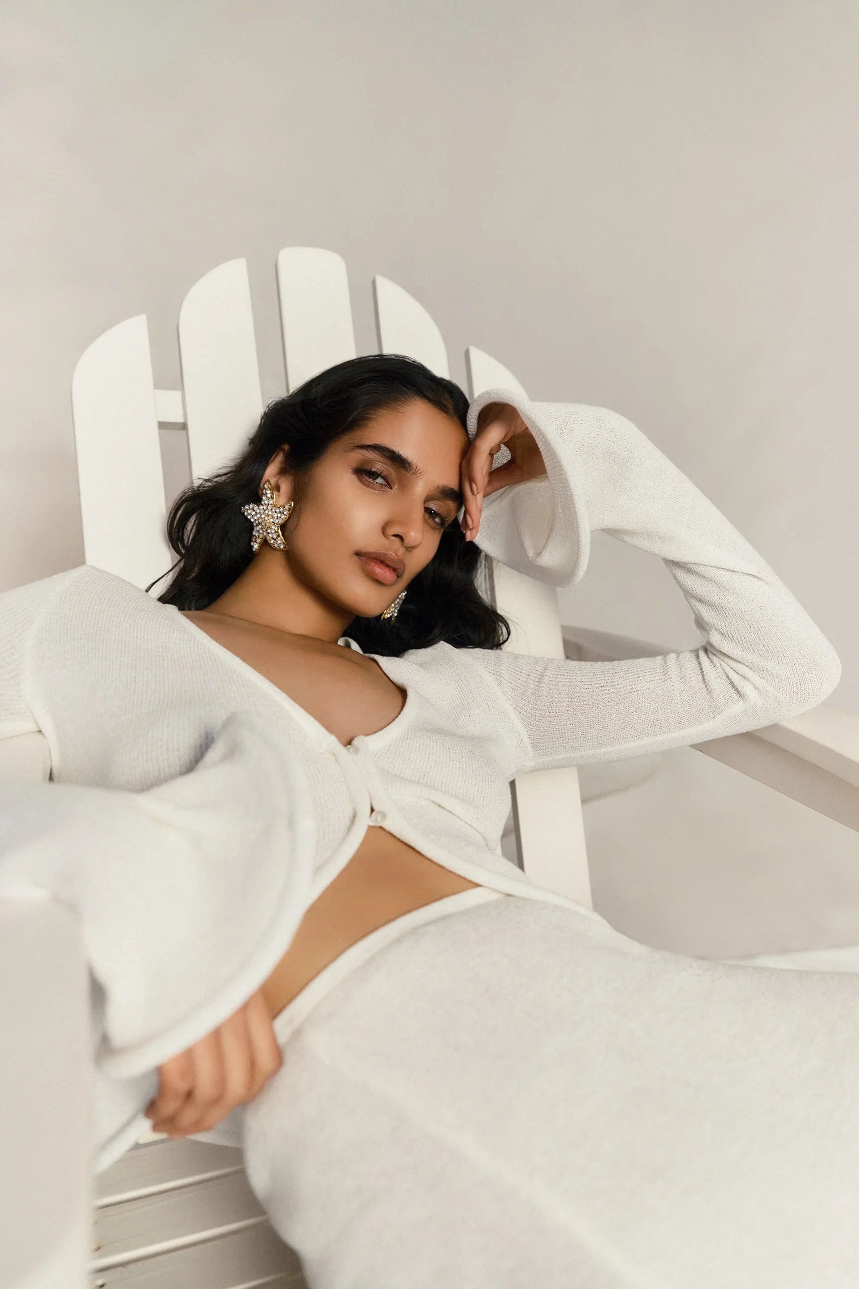 NOUVEAU RICHE Stylisches Strickoberteil und Rockset für Modebewusste Frauen mit Eleganz und Komfort
