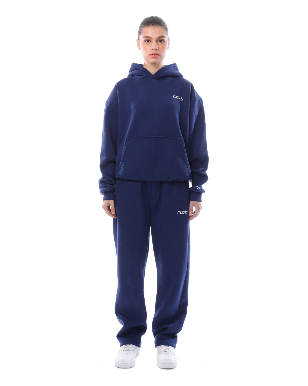 NOUVEAU RICHE Hoodie & Jogginghose Set – Weiche Baumwolle & Lockere Passform Blau