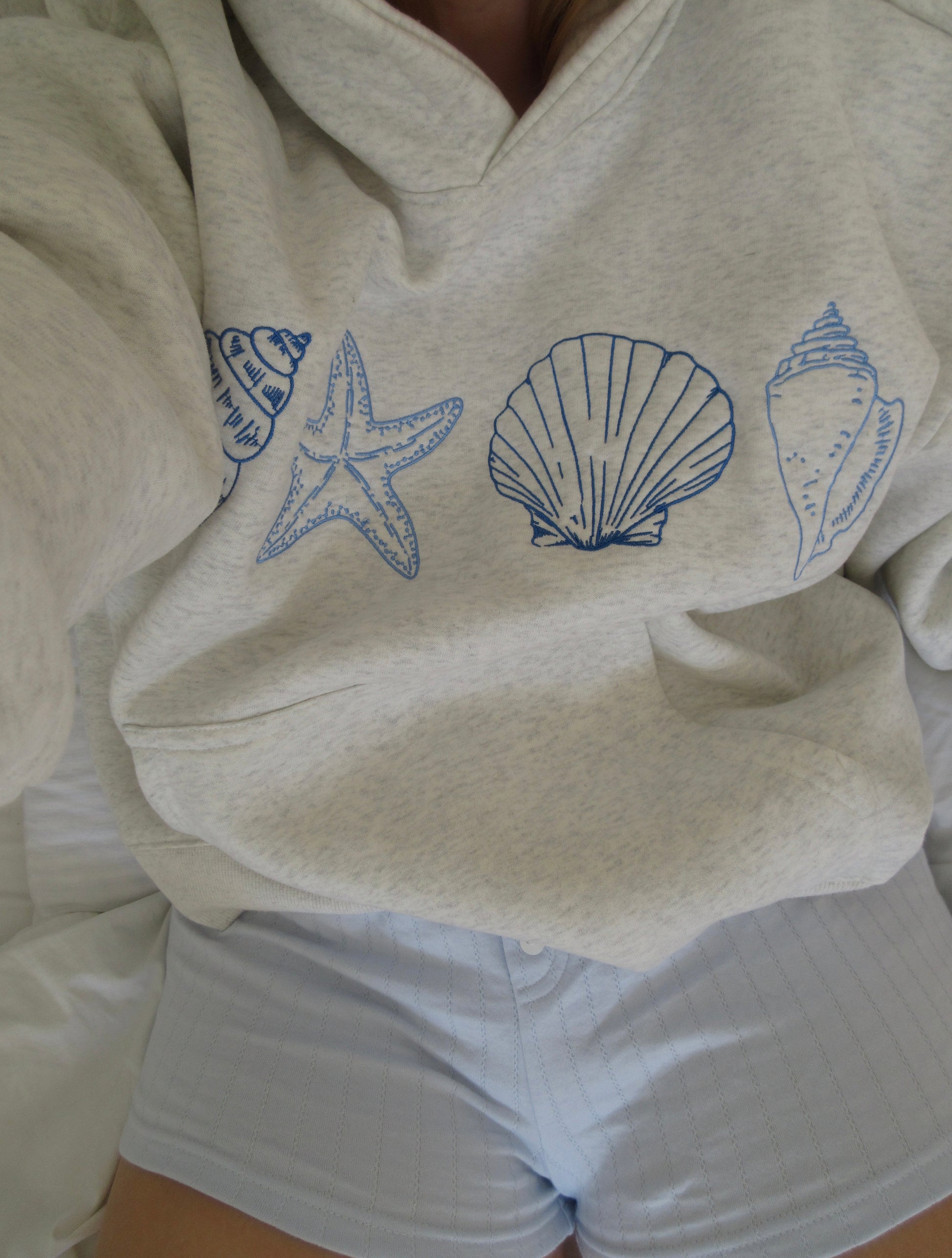 NOUVEAU RICHE Unisex Muschelsweatshirt Bequem Layering Herbstkollektion - Pullover