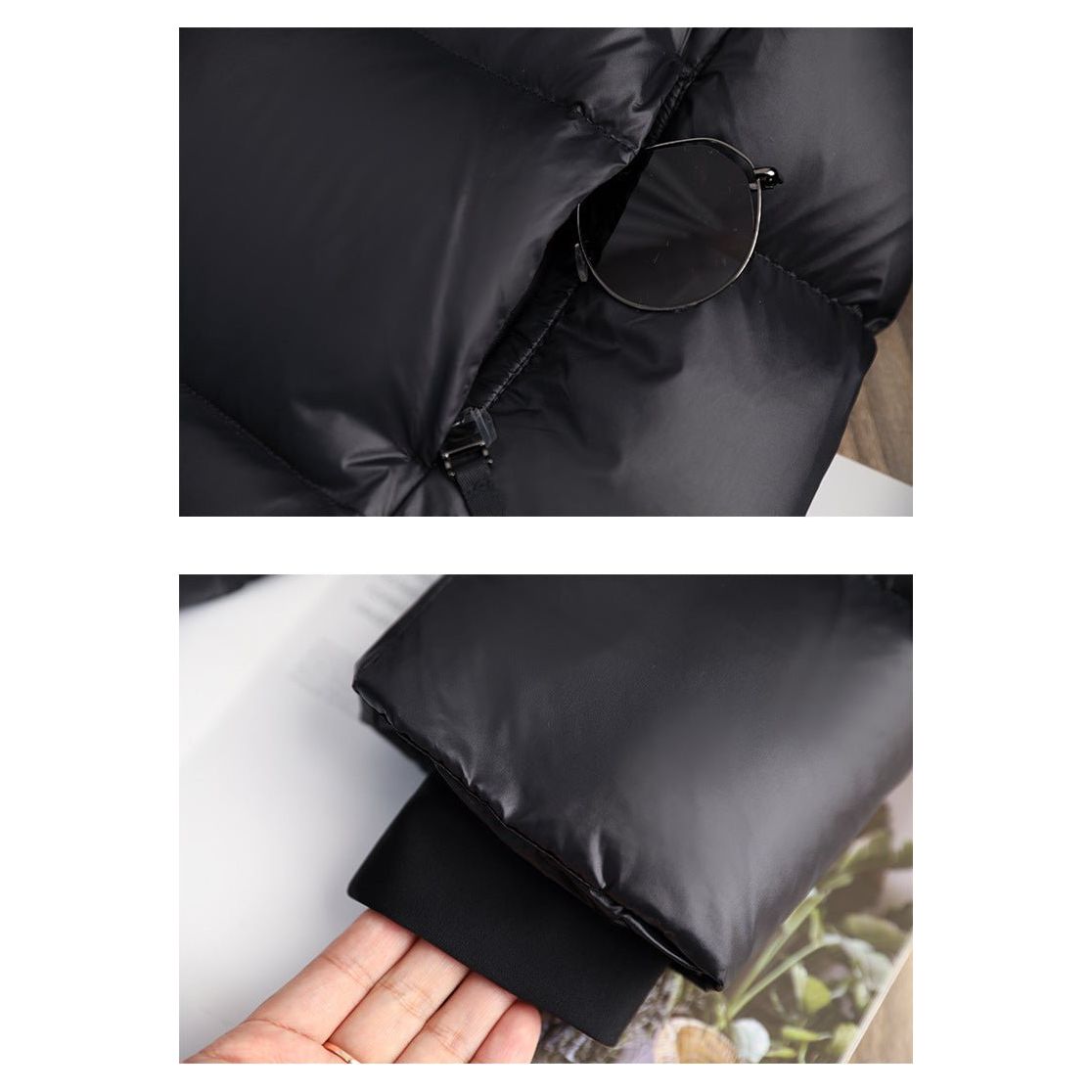 NOUVEAU RICHE Damen Daunen-Winterjacke Wasserdichte Warm Look Winterwetter