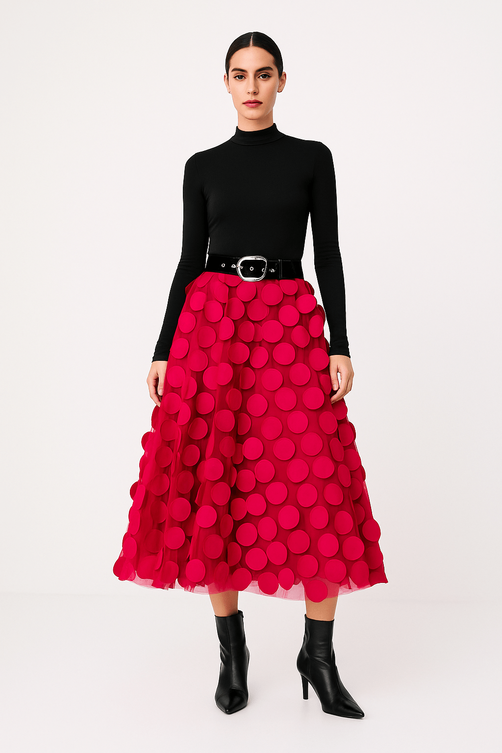 NOUVEAU RICHE Sophé | Damen Midirock – Modell Ida, Sanfte A-Linie & Federleichtes Material