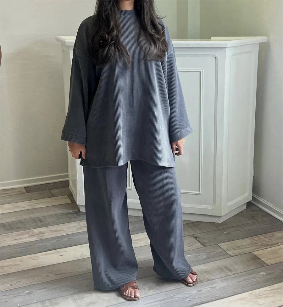 Ingrid Geripptes Loungewear-Set 2